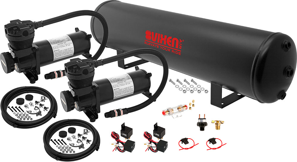 VIXEN AIR VXO4852DB 5 GALLON STEEL AIR TANK WITH DUAL 200 PSI AIR