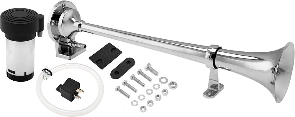VIXEN HORNS VXH1400C SINGLE TRUMPET TRAIN AIR HORN KIT CHROME PLATED image 0