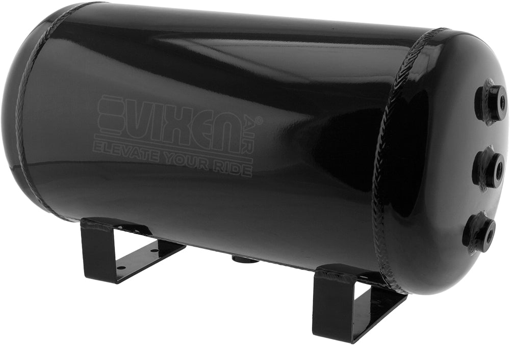 VIXEN AIR VXO8852DAB 6 GALLON ALUMINUM AIR TANK BLACK WITH DUAL CYLINDER 300 PSI AIR COMPRESSOR ONBOARD AIR SYSTEM image 4