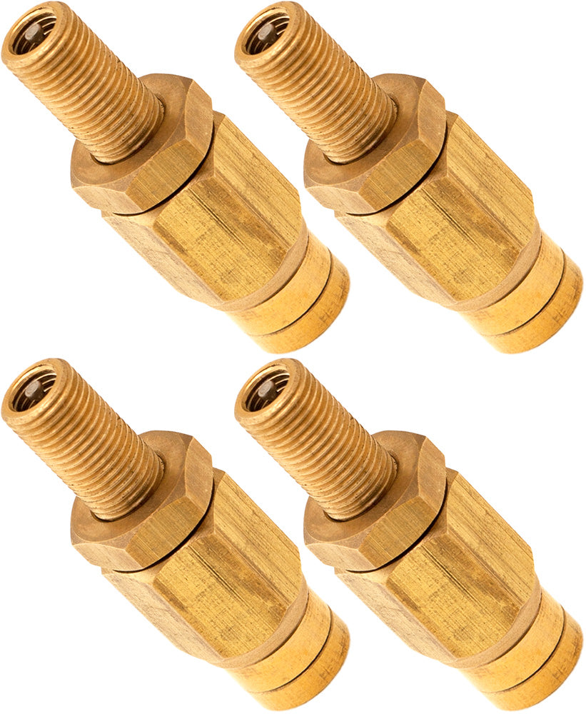 VIXEN AIR VXA1014-4 INFLATION SCHRADER VALVE WITH PUSH TO CONNECT FOR 1/4" OD AIR LINE (4 PACK) image 0