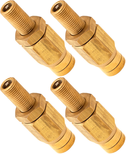 VIXEN AIR VXA1014-4 INFLATION SCHRADER VALVE WITH PUSH TO CONNECT FOR 1/4" OD AIR LINE (4 PACK) image 0