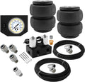 VIXEN AIR VXF1CM0126W 2 VALVE SUSPENSION MANIFOLD WITH TWO 2600 AIR SPRINGS, ONE SINGLE NEEDLE WHITE GAUGE PANEL, 3/8" OD HOSE 50 FT, 1/4" OD HOSE 35 FT AND FITTINGS image 0