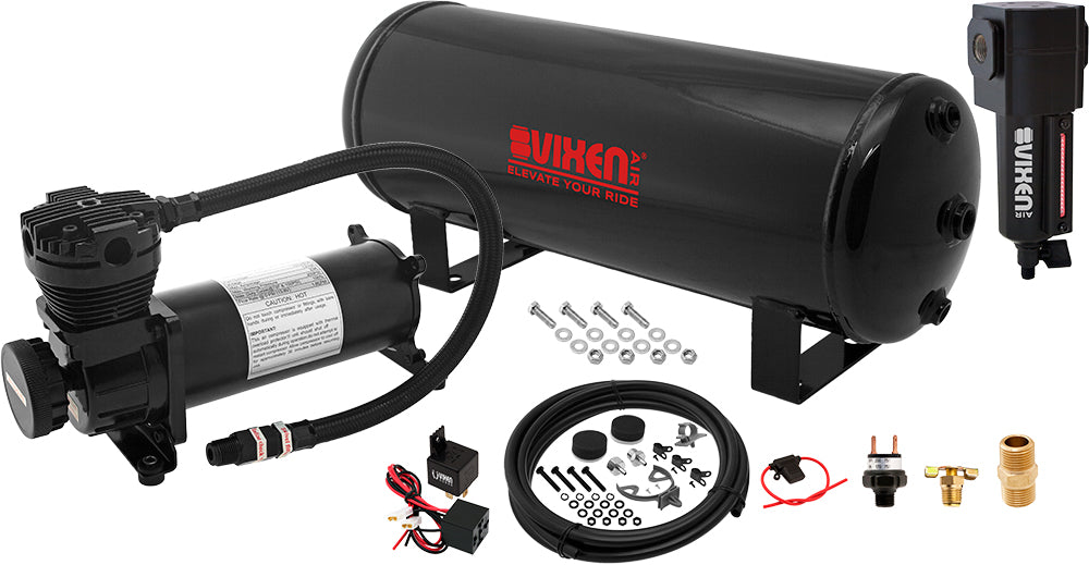 VIXEN AIR VXO4831BF 3 GALLON STEEL AIR TANK WITH 200 PSI AIR COMPRESSOR ONBOARD AIR SYSTEM image 0
