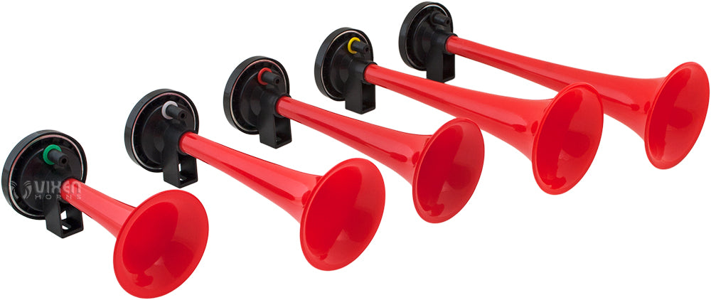 VIXEN HORNS VXH6803R LA CUCARACHA MUSICAL AIR HORN RED image 1