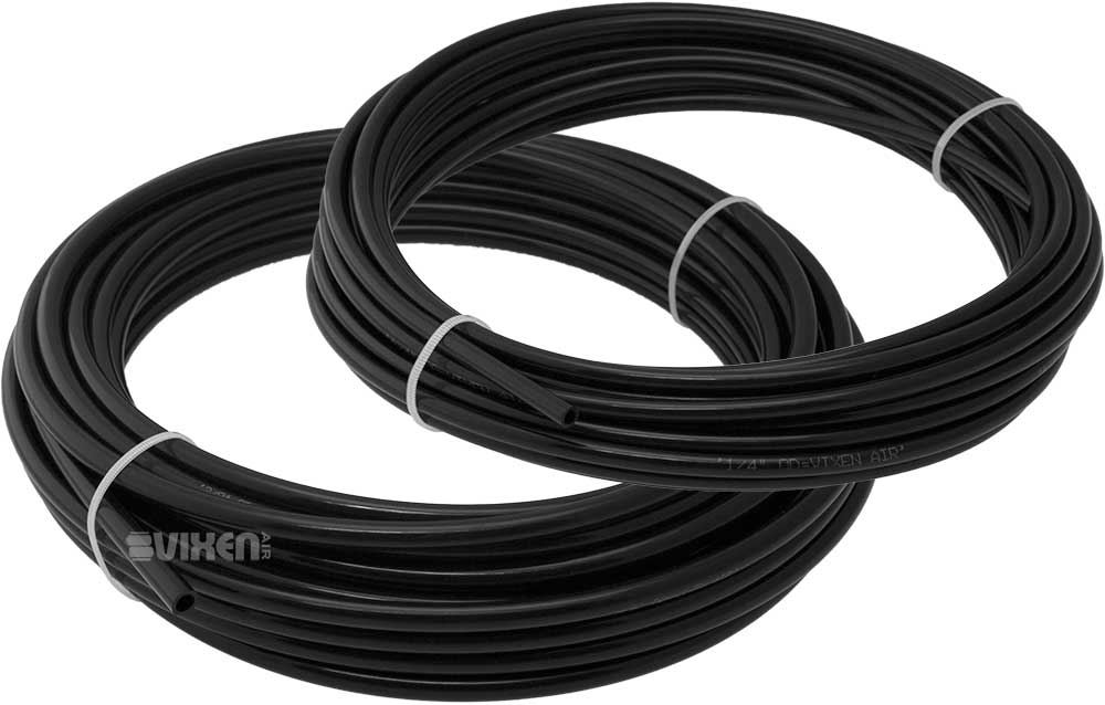 VIXEN AIR VXF2CM0126W 4 VALVE SUSPENSION MANIFOLD WITH TWO 2600 AIR SPRINGS, ONE DUAL NEEDLE WHITE GAUGE PANEL, 3/8" OD HOSE 50 FT, 1/4" OD HOSE 35 FT AND FITTINGS image 9