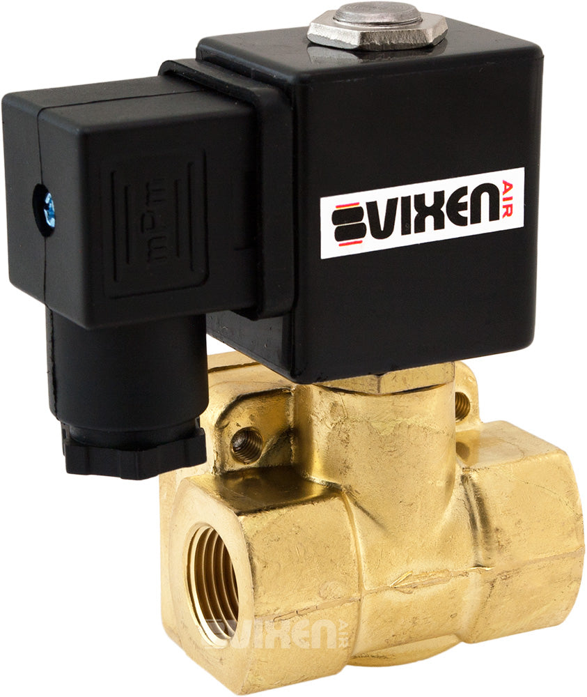 VIXEN AIR VXF4038M 12V 3/8″ NPT HIGH FLOW ELECTRIC AIR VALVE WITH ONE 3/8" FLOW/DUMP CONTROL VALVE image 1