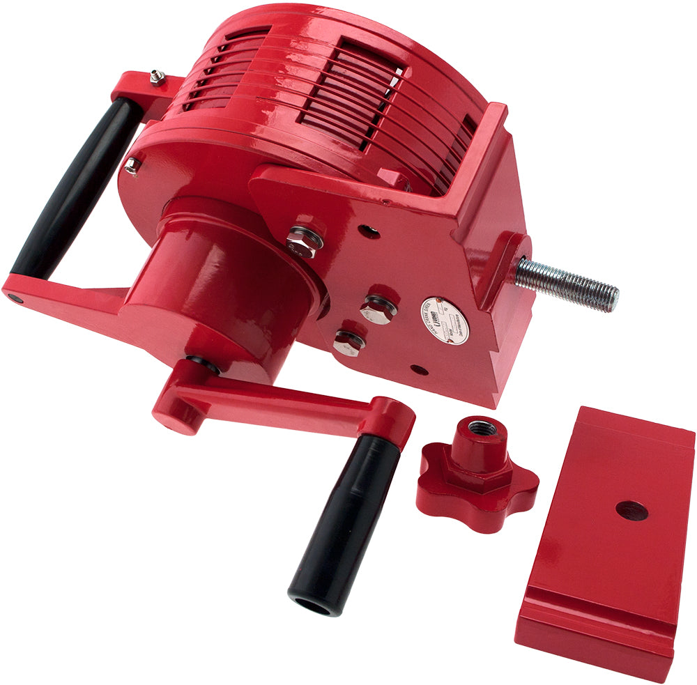 VIXEN HORNS VXS-1200MBR HEAVY DUTY HAND CRANK ALARM AIR RAID SIREN RED image 3