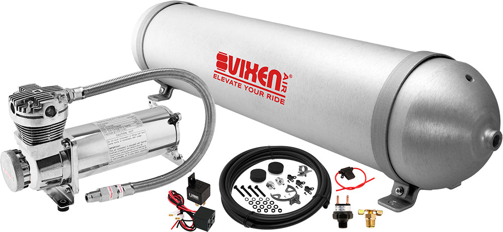VIXEN AIR VXO4850C 5 GALLON ALUMINUM AIR TANK WITH 200 PSI AIR COMPRESSOR ONBOARD AIR SYSTEM image 0