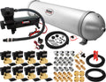 VIXEN AIR VXX3805H/4850B AIR SUSPENSION KIT FOR TRUCK/CAR BAG/AIR RIDE/SPRING. ON BOARD SYSTEM, 200PSI COMPRESSOR, 5 GALLON ALUMINUM TANK image 0
