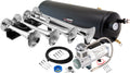 VIXEN HORNS VXO8330/4124XC QUAD TRUMPET TRAIN AIR HORN CHROME PLATED WITH 3 GALLON TANK AND 200 PSI COMPRESSOR image 0