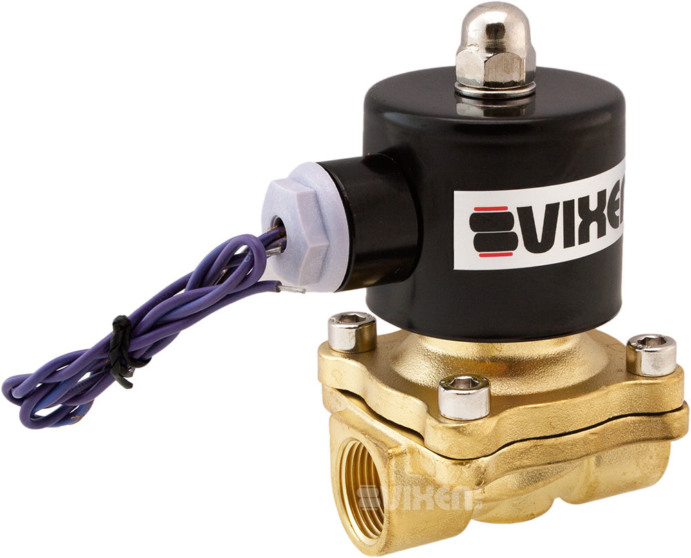 VIXEN AIR VXF2012M-4 12V 1/2" NPT HIGH FLOW ELECTRIC AIR VALVE (4-PACK) WITH TWO 1/2" FLOW/DUMP CONTROL VALVE image 1