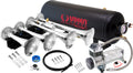 VIXEN HORNS VXO8325/4124C QUAD TRUMPET TRAIN AIR HORN CHROME PLATED WITH 2.5 GALLON TANK AND 200 PSI COMPRESSOR image 0