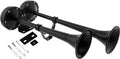 VIXEN HORNS VXH2112MAR-B MARINE GRADE STAINLESS STEEL ELECTRIC AIR HORN BLACK image 0