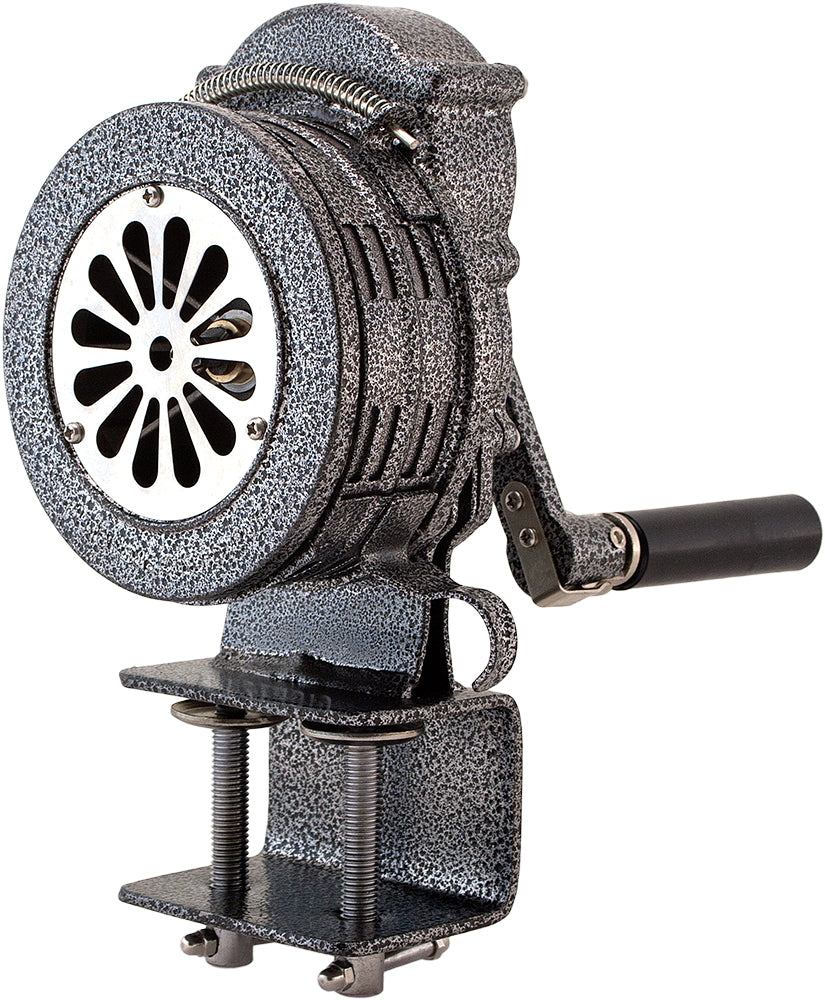 VIXEN HORNS VXS-1000EM CLAMP-ON BASE MOUNT HAND CRANK SIREN GRAY image 0
