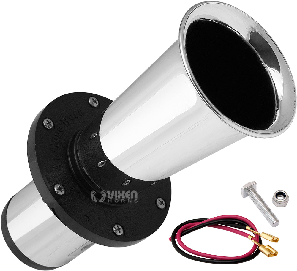 VIXEN HORNS VXH1002C OLD CAR OOGA SOUND AIR HORN CHROME COLOR image 0