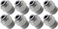 VIXEN AIR VXA7381-8 3/8″ NPT MALE TO PUSH TO CONNECT (PTC) FOR 1/4″ OD HOSE STRAIGHT PNEUMATIC FITTING (8 PACK) image 0