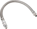 VIXEN HORNS VXA7331 STAINLESS STEEL BRAIDED LEADER HOSE WITH CHECK VALVE 1/8" TO 1/4" MALE NPT 18" CHROME COLOR image 0