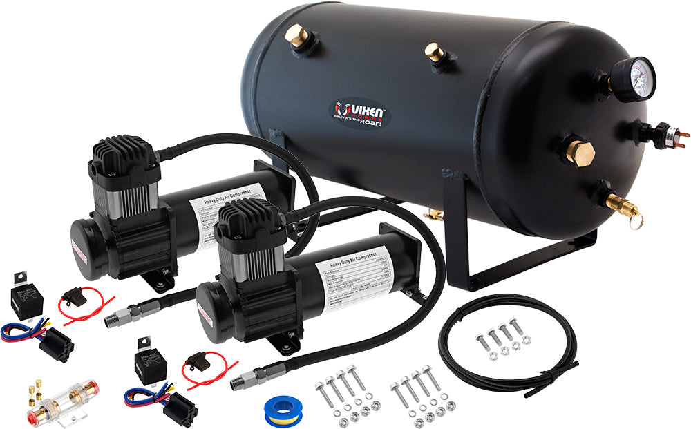 VIXEN HORNS VXO8350BDP 5 GALLON AIR TANK WITH DUAL 200 PSI AIR COMPRESSOR ONBOARD AIR SYSTEM image 0