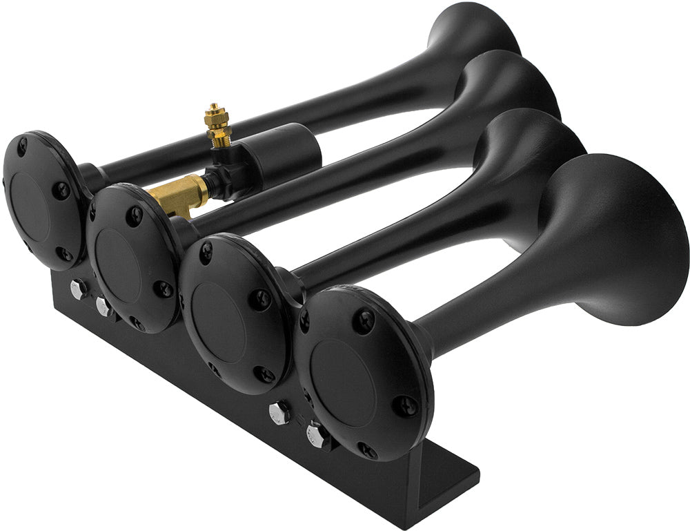 VIXEN HORNS VXH4124B FOUR TRUMPET TRAIN AIR HORN BLACK image 2