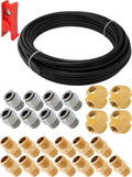 VIXEN AIR VXK3820H SET OF FITTINGS FOR EIGHT 3/8" NPT AIR VALVES WITH 50 FEET 3/8" OD AIR LINE AND HOSE CUTTER image 0