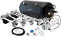 VIXEN HORNS VXO8350/4124XC QUAD TRUMPET TRAIN AIR HORN CHROME PLATED WITH 5 GALLON TANK AND 200 PSI COMPRESSOR image 0
