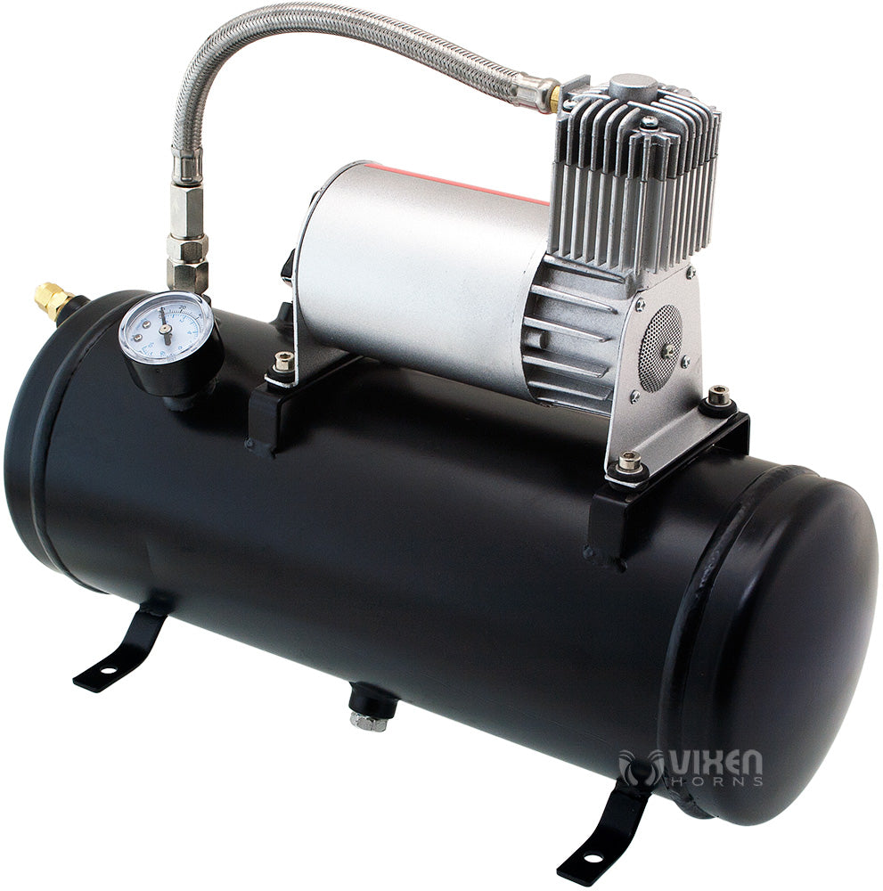 VIXEN HORNS VXO8530 1.5 GALLON AIR TANK WITH 150 PSI AIR COMPRESSOR (INTEGRATED) ONBOARD AIR SYSTEM image 2