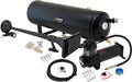 VIXEN HORNS VXO8330B/1264B SINGLE TRUMPET TRAIN AIR HORN BLACK WITH 3 GALLON TANK AND 200 PSI COMPRESSOR image 0