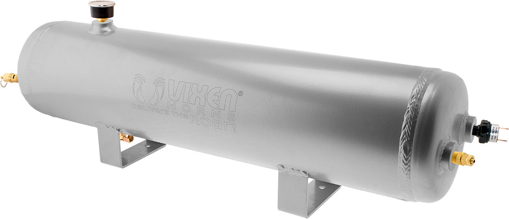 VIXEN HORNS VXO8330APRO/4124C QUAD TRUMPET TRAIN AIR HORN CHROME PLATED WITH 3 GALLON ALUMINUM TANK AND 200 PSI COMPRESSOR image 7