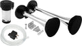 VIXEN HORNS VXH2311C/P DUAL TRUMPET TRAIN AIR HORN KIT WITH COVERS CHROME COLOR image 0