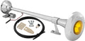 VIXEN HORNS VXH1164Y SEMI TRUCK AIR HORN WITH AMBER LIGHT CHROME PLATED image 0
