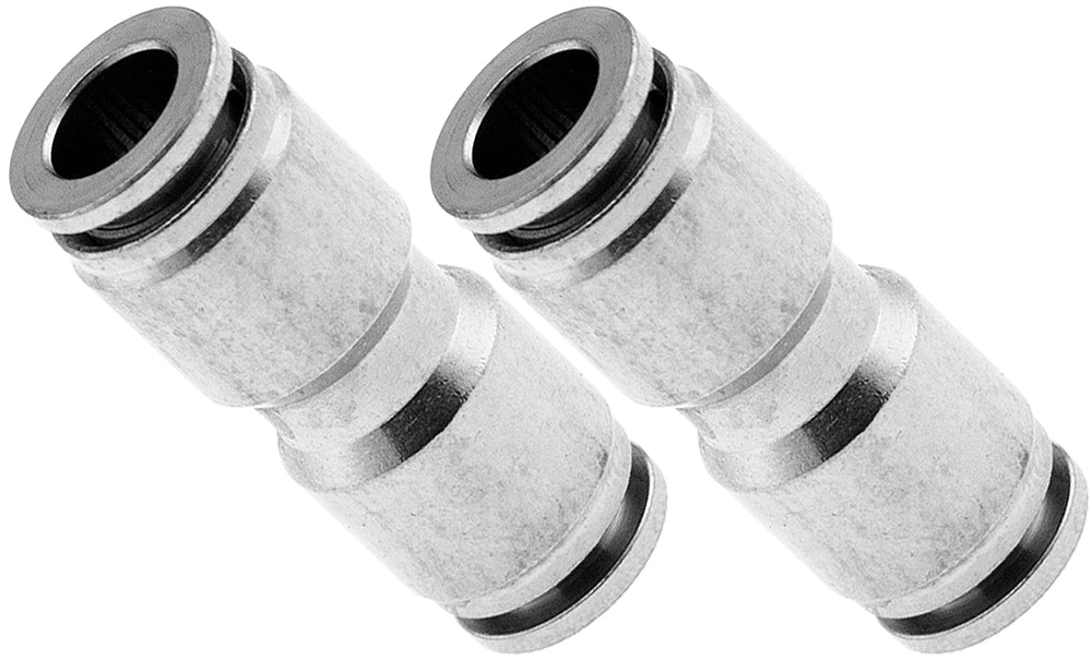 VIXEN AIR VXA8214-2 PUSH TO CONNECT (PTC) UNION STRAIGHT PNEUMATIC FITTING FOR 1/4" OD HOSES (2 PACK) image 0