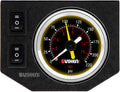 VIXEN AIR VXF1GP2RKB 2″ DUAL NEEDLE AIR PRESSURE GAUGE METAL DASH PANEL WITH TWO SWITCHES BLACK image 0