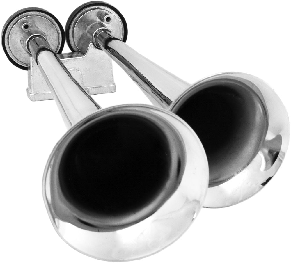VIXEN HORNS VXH2112C/P DUAL TRUMPET TRAIN AIR HORN KIT WITH COVERS CHROME COLOR image 3