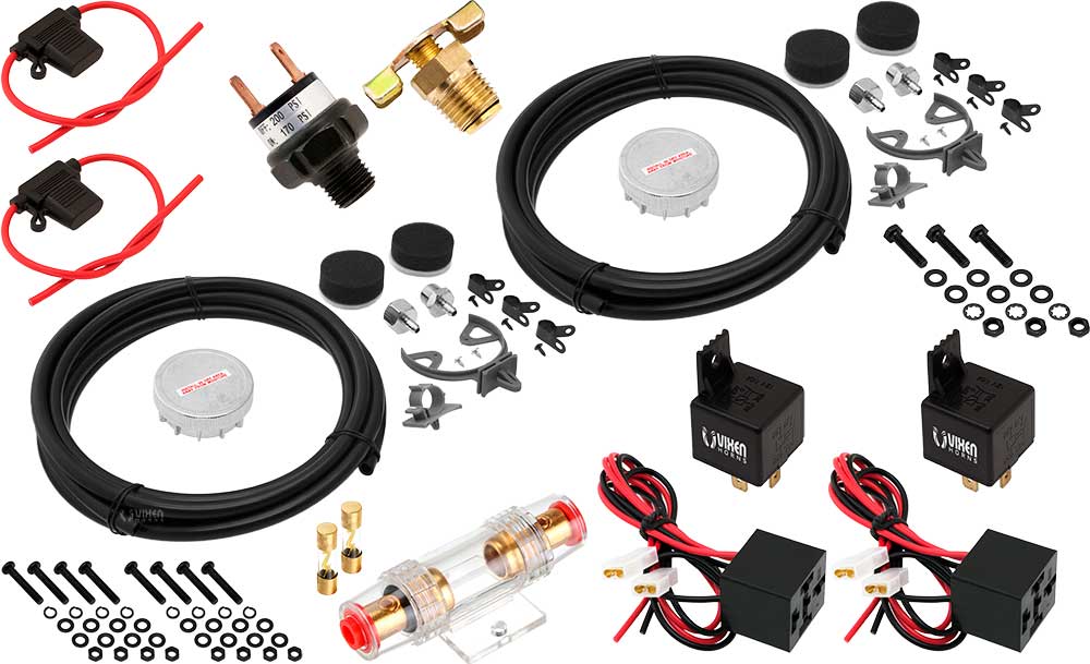 VIXEN AIR VXO4840DC 4 GALLON STEEL PANCAKE AIR TANK WITH DUAL 200 PSI AIR COMPRESSOR ONBOARD AIR SYSTEM image 7