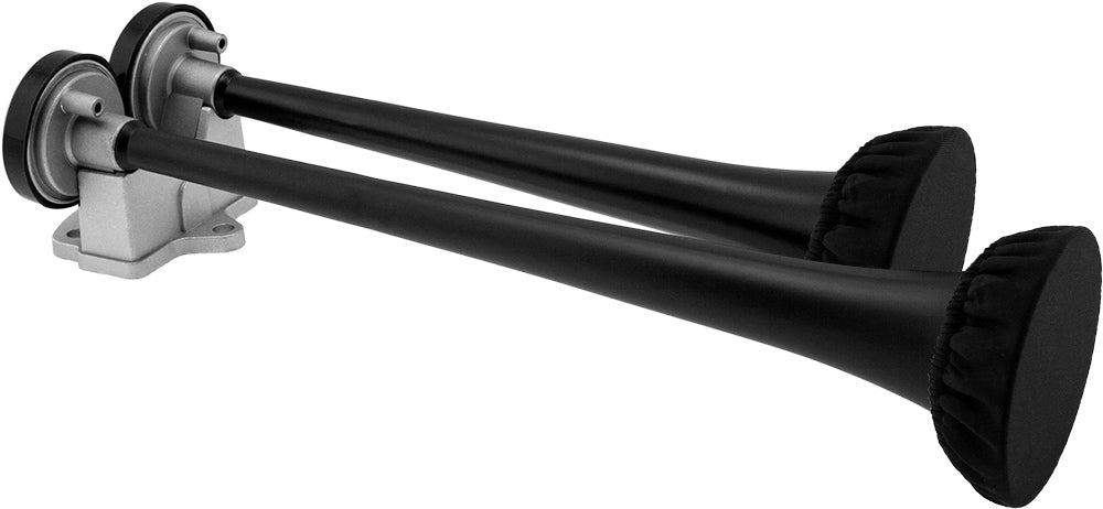 VIXEN HORNS VXH2112B/P DUAL TRUMPET TRAIN AIR HORN KIT WITH COVERS BLACK image 1