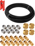 VIXEN AIR VXK1220H SET OF FITTINGS FOR EIGHT 1/2" NPT AIR VALVES WITH 50 FEET 3/8" OD AIR LINE AND HOSE CUTTER image 0