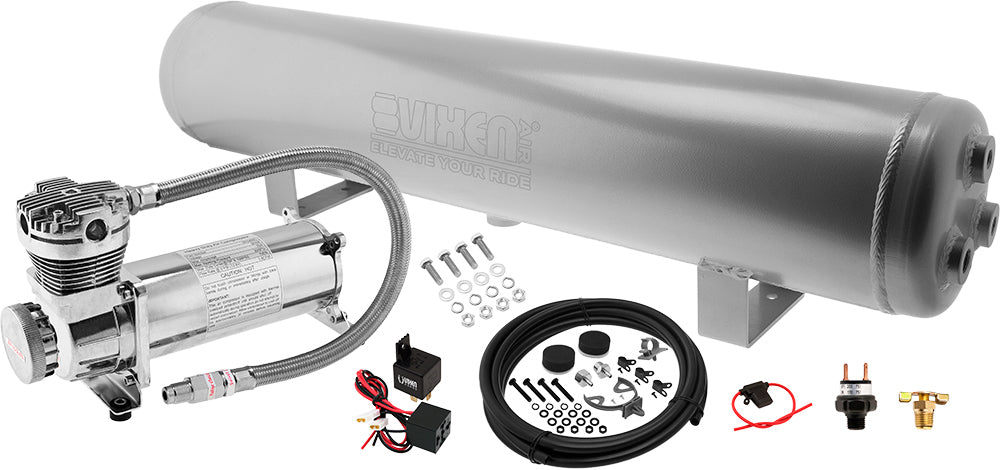 VIXEN AIR VXO4841A 4 GALLON ALUMINUM AIR TANK WITH 200 PSI AIR COMPRESSOR ONBOARD AIR SYSTEM image 0