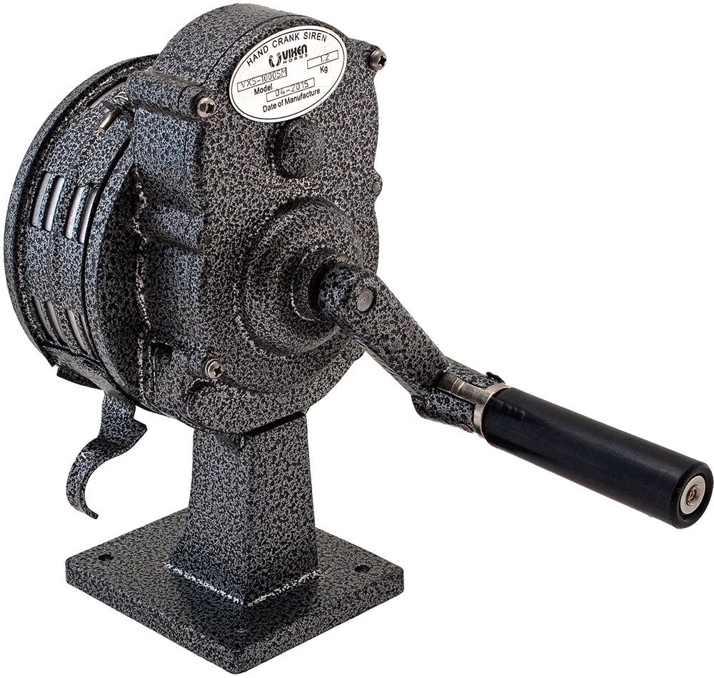 VIXEN HORNS VXS-1000SM STATIONARY MOUNT HAND CRANK SIREN GRAY image 2