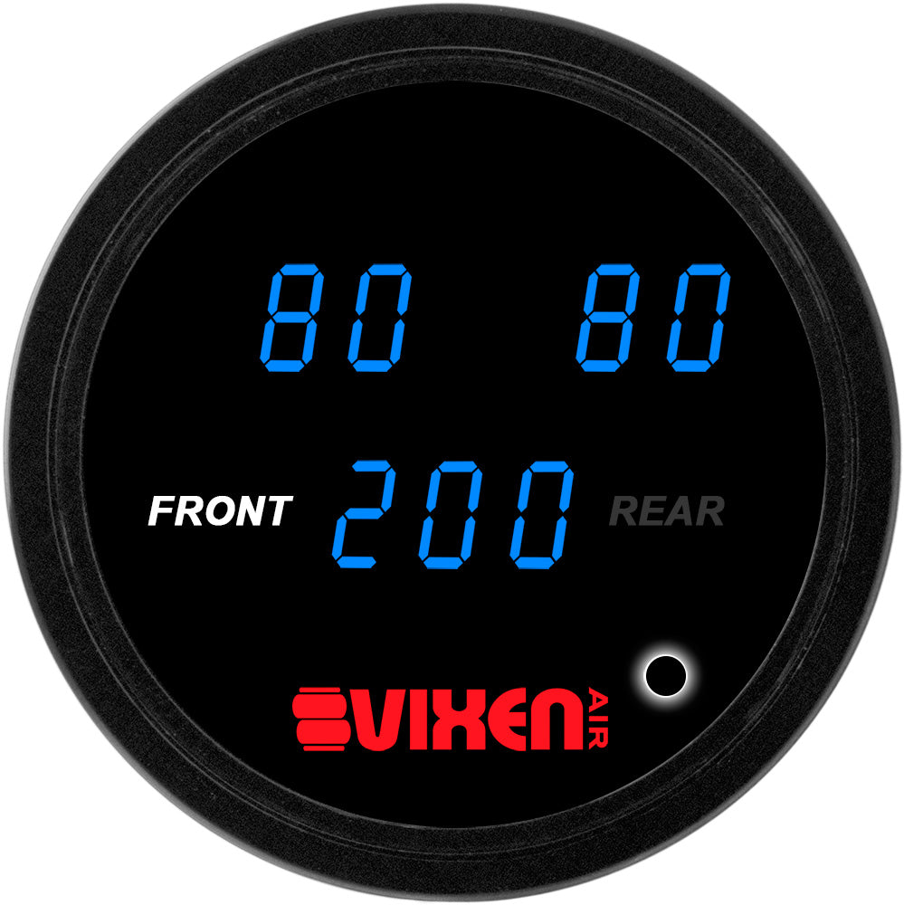 VIXEN AIR VXA9350BD 2-3/8" TRIPLE DISPLAY DIGITAL AIR PRESSURE GAUGE image 0