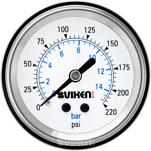 VIXEN AIR VXA7212LW 2" SINGLE NEEDLE AIR PRESSURE GAUGE WHITE image 1