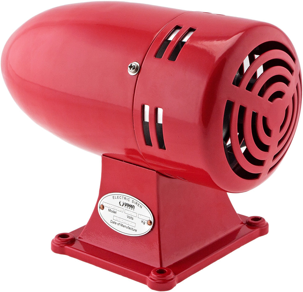 VIXEN HORNS VXS-9075R OLD FASHION MOTOR DRIVEN STAINLESS STEEL SIREN 110V RED image 0