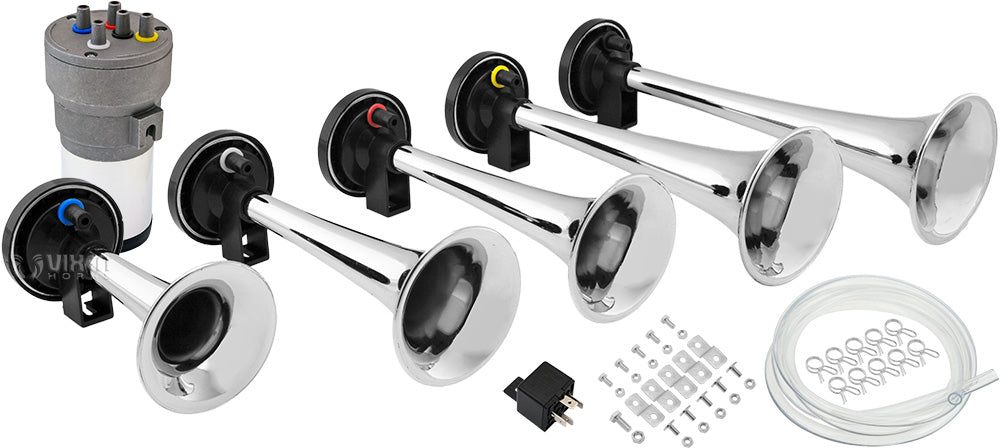 VIXEN HORNS VXH6801C DIXIE MUSICAL AIR HORN CHROME COLOR image 0