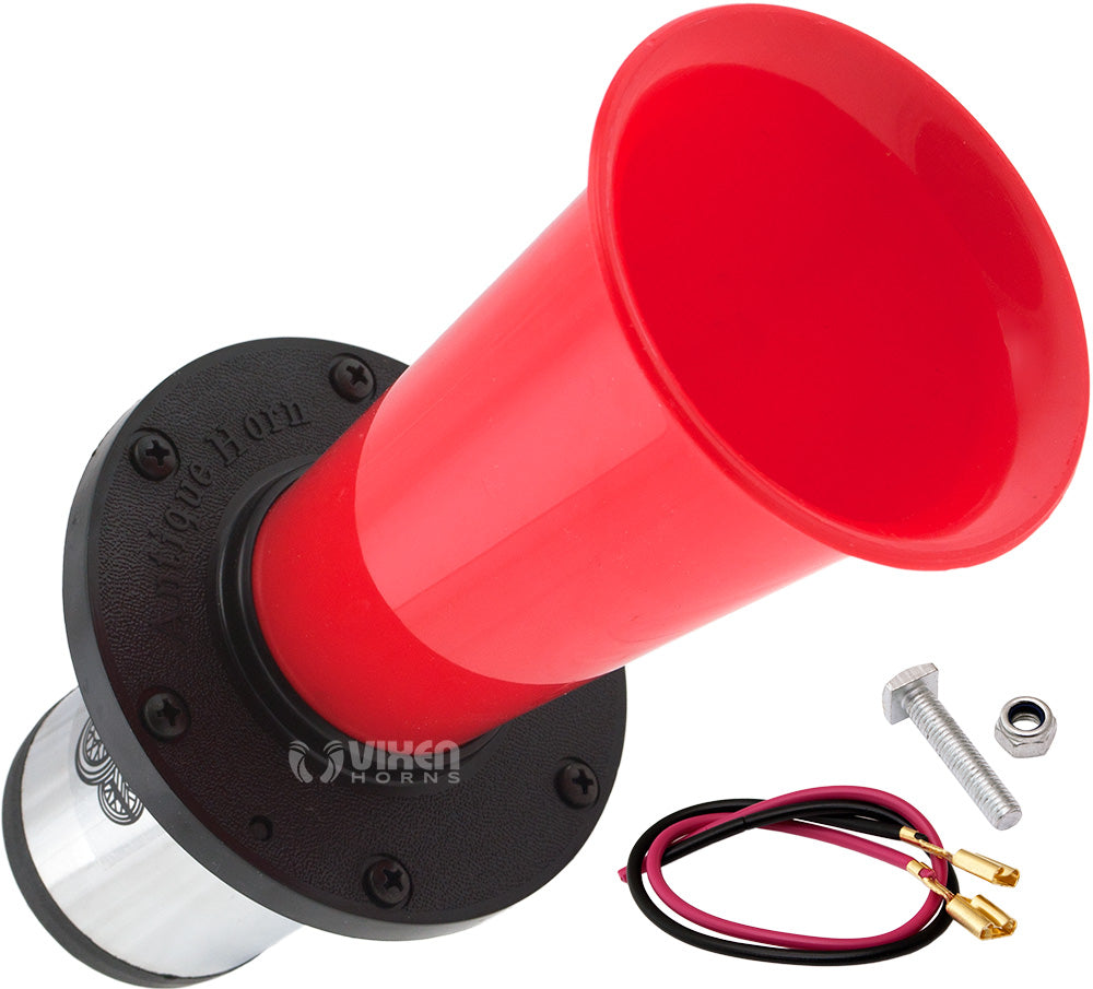 VIXEN HORNS VXH1002R OLD CAR OOGA SOUND AIR HORN RED image 0