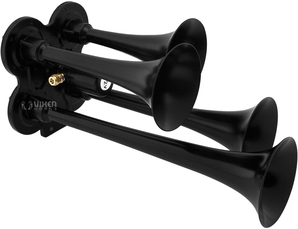 VIXEN HORNS VXO8315/4114B QUAD TRUMPET TRAIN AIR HORN BLACK WITH