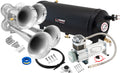 VIXEN HORNS VXO8115/4114 QUAD TRUMPET TRAIN AIR HORN CHROME PLATED WITH 1.5 GALLON TANK AND 150 PSI COMPRESSOR image 0