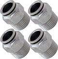 VIXEN AIR VXA7121-4 1/2″ NPT MALE TO PUSH TO CONNECT (PTC) FOR 1/2″ OD HOSE STRAIGHT PNEUMATIC FITTING (4 PACK) image 0