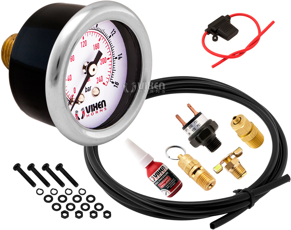 VIXEN HORNS VXO8330APROB 3 GALLON ALUMINUM AIR TANK WITH 200 PSI AIR COMPRESSOR ONBOARD AIR SYSTEM image 9