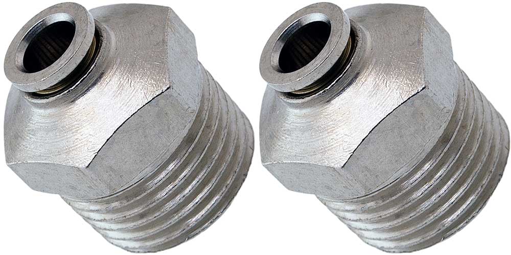 VIXEN AIR VXA7124-2 1/2″ NPT MALE TO PUSH TO CONNECT (PTC) FOR 1/4″ OD HOSE STRAIGHT PNEUMATIC FITTING (2 PACK) image 0