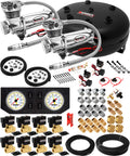 VIXEN AIR VXX1209GW/4840DC AIR SUSPENSION KIT FOR TRUCK/CAR BAG/AIR RIDE/SPRING. ON BOARD SYSTEM, DUAL 200PSI COMPRESSOR, 4 GALLON TANK image 0