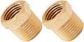 VIXEN HORNS VXA3814-2 3/8" NPT MALE TO 1/4" NPT FEMALE BRASS THREAD REDUCER FITTING (2 PACK) image 0